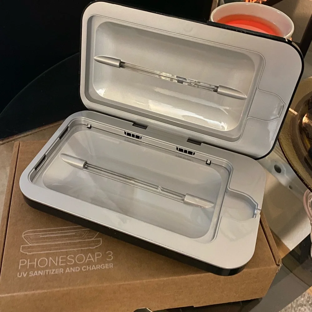 PhoneSoap 3 UV-C Phone Sanitizer + Charger Black | Kills 99.99% Germs Dual Ports